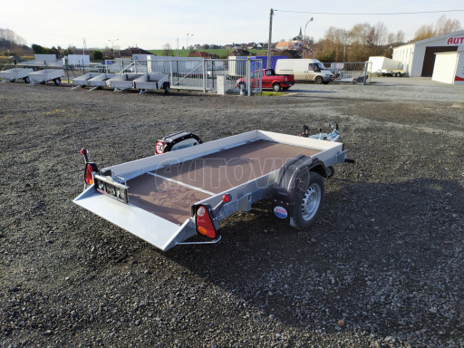 Jednoosý nebrzděný hydraulicky sklopný přívěs HS 750kg N1 2,46x1,26/0,10 ruč* č.9