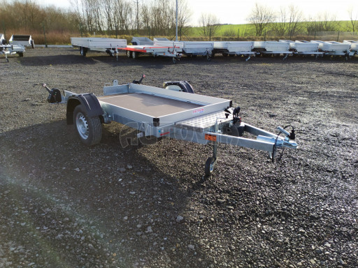 Jednoosý nebrzděný hydraulicky sklopný přívěs HS 750kg N1 2,46x1,26/0,10 ruč* č.4