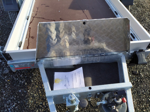 Jednoosý nebrzděný hydraulicky sklopný přívěs HS 750kg N1 2,46x1,26/0,10 ruč* č.6