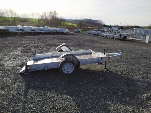 Jednoosý nebrzděný hydraulicky sklopný přívěs HS 750kg N1 2,46x1,26/0,10 ruč* č.16