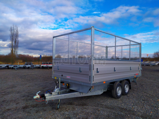 Univerzální skladový třístranný sklápěč  PHT 3,5T 4,18x2,10/1,70 GITTER, nástavba