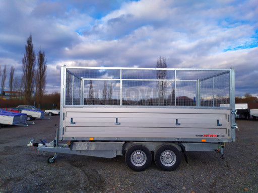 Univerzální skladový třístranný sklápěč  PHT 3,5T 4,18x2,10/1,70 GITTER, nástavba