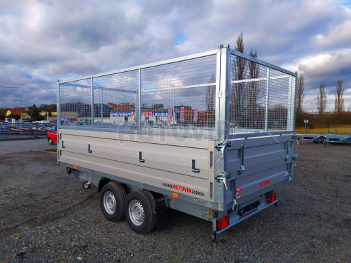 Univerzální skladový třístranný sklápěč  PHT 3,5T 4,18x2,10/1,70 GITTER, nástavba