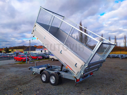 Univerzální skladový třístranný sklápěč  PHT 3,5T 4,18x2,10/1,70 GITTER, nástavba