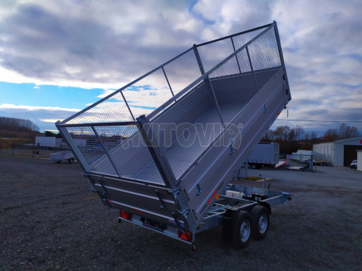 Univerzální skladový třístranný sklápěč  PHT 3,5T 4,18x2,10/1,70 GITTER, nástavba