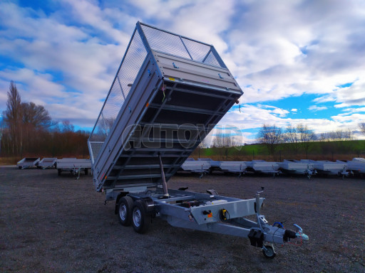 Univerzální skladový třístranný sklápěč  PHT 3,5T 4,18x2,10/1,70 GITTER, nástavba