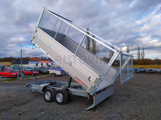 Univerzální skladový třístranný sklápěč  PHT 3,5T 4,18x2,10/1,70 GITTER, nástavba