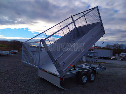 Univerzální skladový třístranný sklápěč  PHT 3,5T 4,18x2,10/1,70 GITTER, nástavba