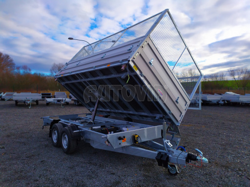 Univerzální skladový třístranný sklápěč  PHT 3,5T 4,18x2,10/1,70 GITTER, nástavba