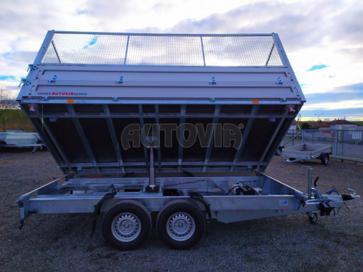 Univerzální skladový třístranný sklápěč  PHT 3,5T 4,18x2,10/1,70 GITTER, nástavba