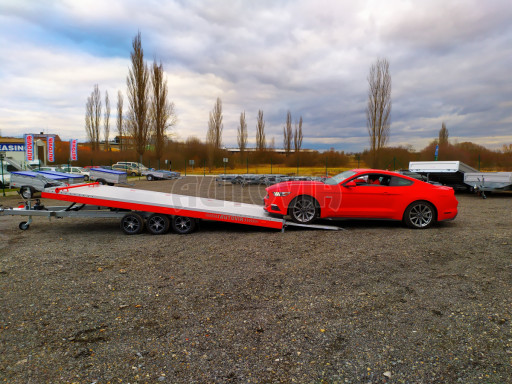 Plato pro převoz velkých vozidel JMB 3,5T B3 5,50x2,09 ALU kola el.naviják č.52