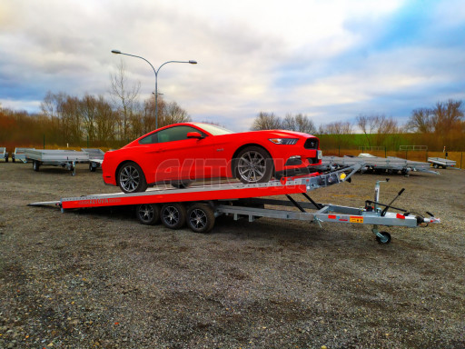 Plato pro převoz velkých vozidel JMB 3,5T B3 5,50x2,09 ALU kola č.90