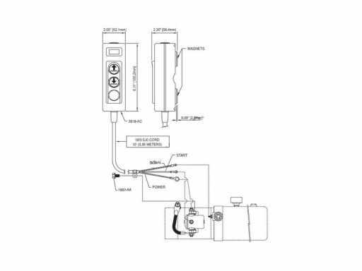 Držák žlutého ovládání hydrauliky č.2