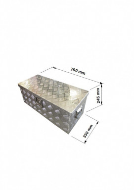 Bedna na nářadí 60 L hliníková, 760mm x 245mm x 330mm č.6