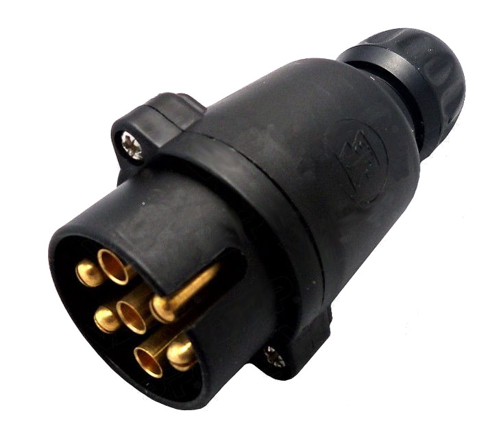 Zástrčka - vidlice 7 pól 12V plastová JAEGER č.1