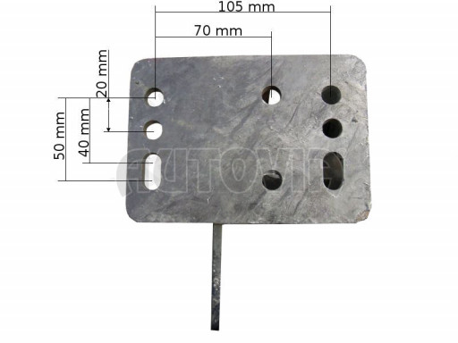 Konzola pro držák opěrného kolečka na brzdu KNOTT KFG 35 D č.4