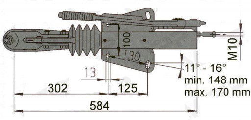Nájezdová brzda AL-KO 90S/3 HM (horní montáž) č.1
