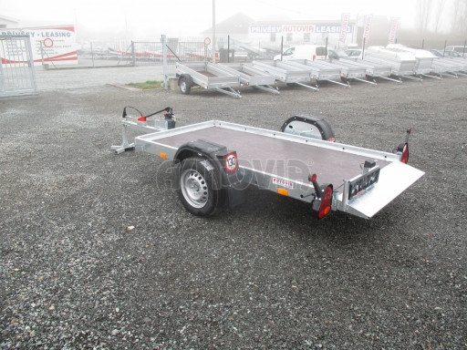 Jednoosý nebrzděný hydraulicky sklopný přívěs HS 750kg N1 2,55x1,26/0,10 ruč ECO č.12