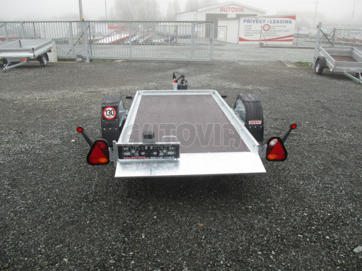 Jednoosý nebrzděný hydraulicky sklopný přívěs HS 750kg N1 2,55x1,26/0,10 ruč ECO č.13