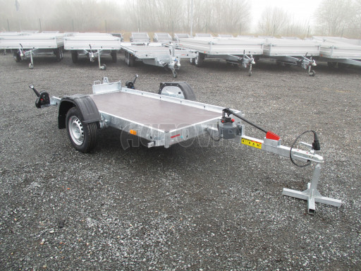 Jednoosý nebrzděný hydraulicky sklopný přívěs HS 750kg N1 2,55x1,26/0,10 ruč ECO č.16