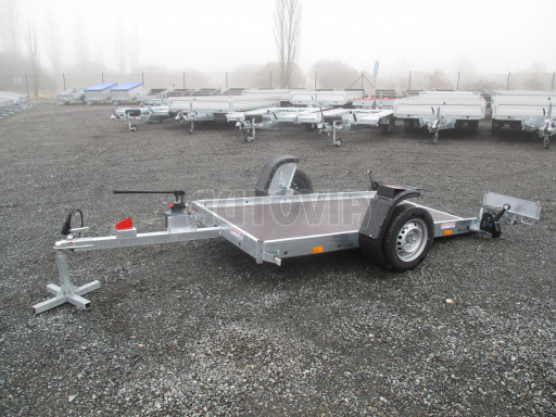 Jednoosý nebrzděný hydraulicky sklopný přívěs HS 750kg N1 2,55x1,26/0,10 ruč ECO č.7