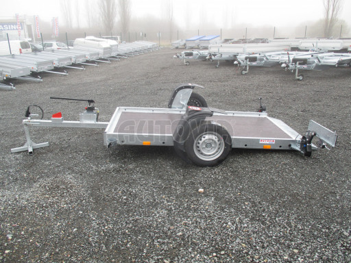 Jednoosý nebrzděný hydraulicky sklopný přívěs HS 750kg N1 2,55x1,26/0,10 ruč ECO č.20