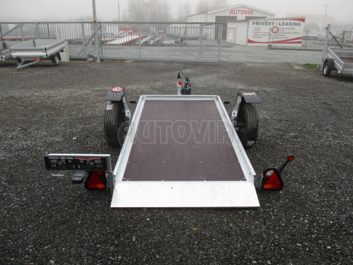 Jednoosý nebrzděný hydraulicky sklopný přívěs HS 750kg N1 2,55x1,26/0,10 ruč ECO č.8
