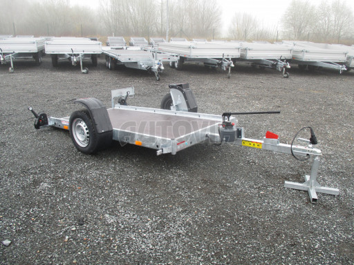 Jednoosý nebrzděný hydraulicky sklopný přívěs HS 750kg N1 2,55x1,26/0,10 ruč ECO č.23