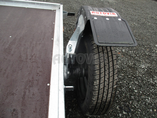 Jednoosý nebrzděný hydraulicky sklopný přívěs HS 750kg N1 2,55x1,26/0,10 ruč ECO č.24