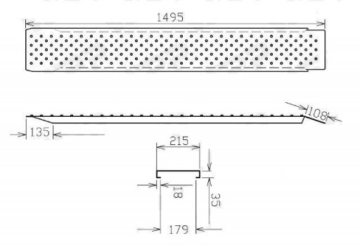 Nájezd hliníkový 1500/200 mm rovný (400 kg na pár) č.1
