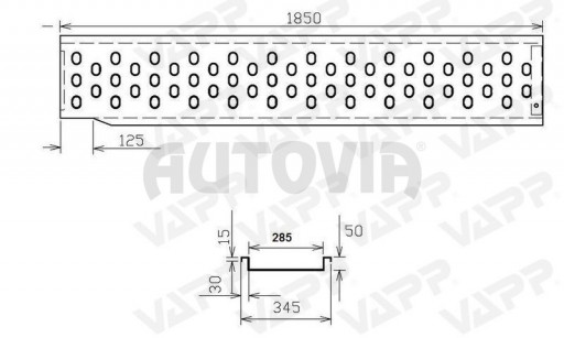 Nájezd VAPP 1850/285 mm pravý č.3