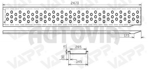 Nájezd VAPP 2470/285 mm levý č.2