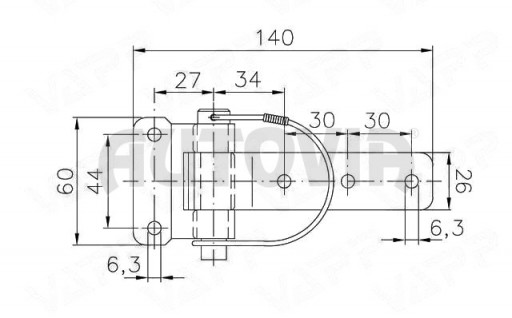 Pant bočnic BSCH 30-2 s pružinovou pojistkou č.4