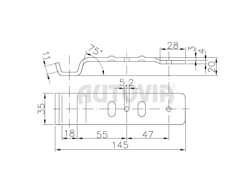 Závěr bočnic - protikus BVG 20-B vyhnutý č.4