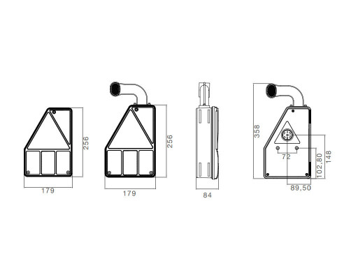 Svítilna sdružená PANTER L-BL/BR/KO/ML, baj5 č.1