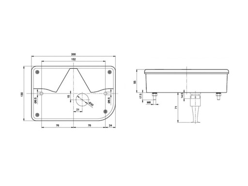 Svítilna Jokon 830 sdružená, P-BL/BR/KO/CO/RZ, baj5 č.2