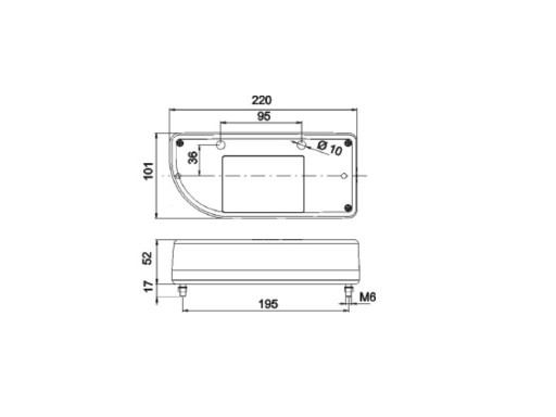 Svítilna Jokon 821 sdružená, L-BL/BR/KO/CO/ML/RZ č.3