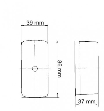 Sklo svítilny Jokon SPL 07 doplňkové obrysové, č/b č.2