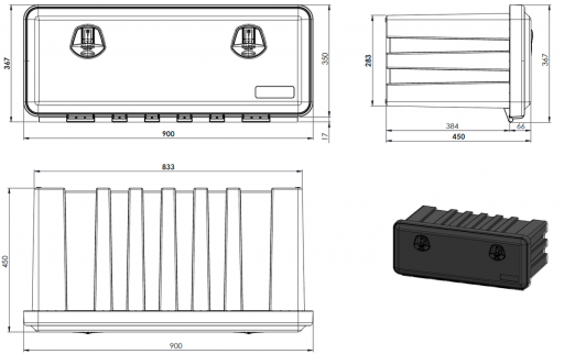Daken JUST 900, box 900x367x450 mm č.4
