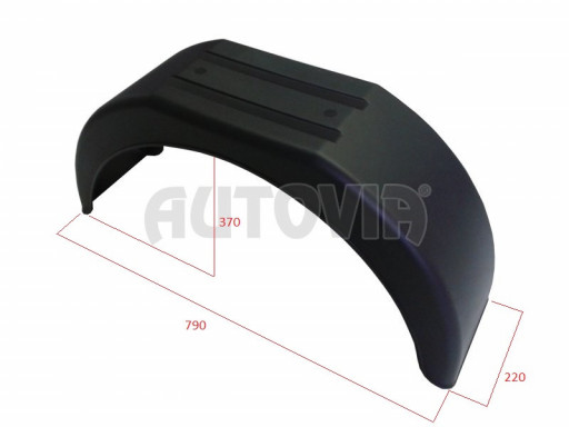 Blatník plast 14'/220 mm DOMAR černý lomený č.2