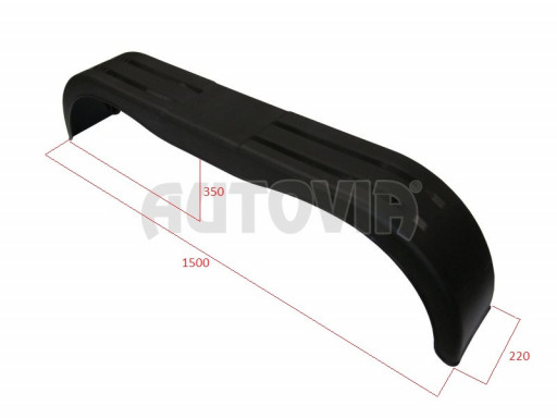 Blatník tandemový plast š220/v350/d1500 mm DOMAR černý č.1