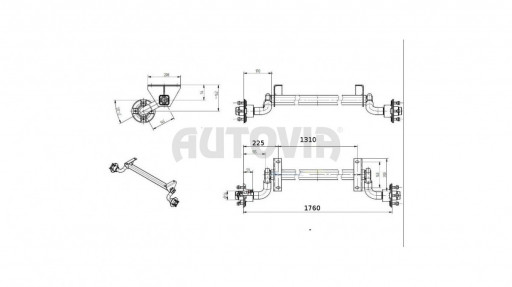 Náprava Knott VG7-L b-1310 c-1760 100x4 č.2
