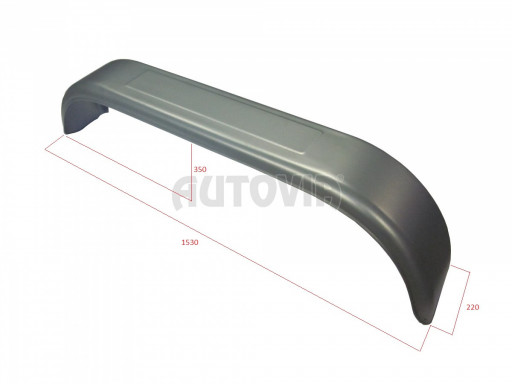 Blatník tandemový plechový oblý š220/v380/d1540 mm č.2