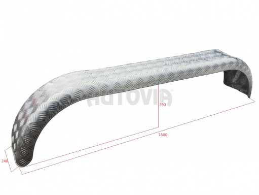 Blatník tandemový ALU š240/v350/d1500 mm DOMAR č.2