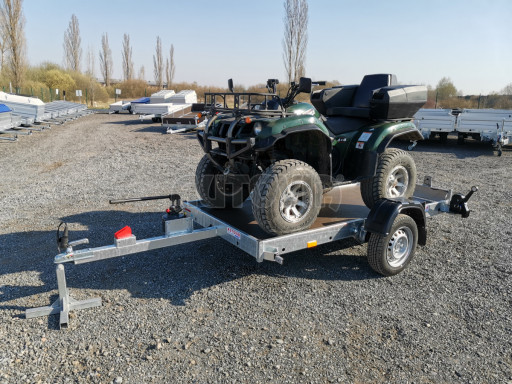 Jednoosý nebrzděný hydraulicky sklopný přívěs HS 750kg N1 2,55x1,26/0,10 ruč ECO č.26