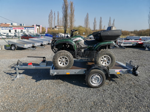 Jednoosý nebrzděný hydraulicky sklopný přívěs HS 750kg N1 2,55x1,26/0,10 ruč ECO č.27