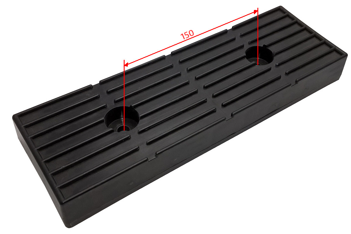 Pás DOMAR profi 300 x 100 mm PE na trupovou opěru černý č.3