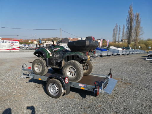 Jednoosý nebrzděný hydraulicky sklopný přívěs HS 750kg N1 2,55x1,26/0,10 ruč ECO č.28