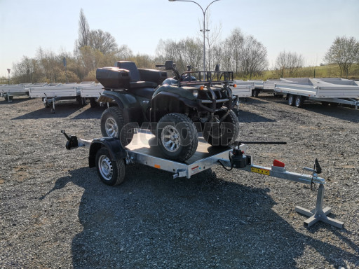 Jednoosý nebrzděný hydraulicky sklopný přívěs HS 750kg N1 2,55x1,26/0,10 ruč ECO č.32