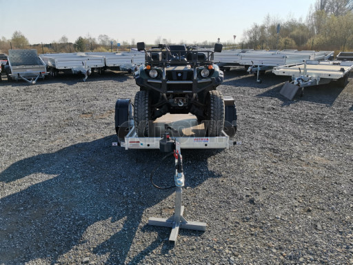 Jednoosý nebrzděný hydraulicky sklopný přívěs HS 750kg N1 2,55x1,26/0,10 ruč ECO č.33